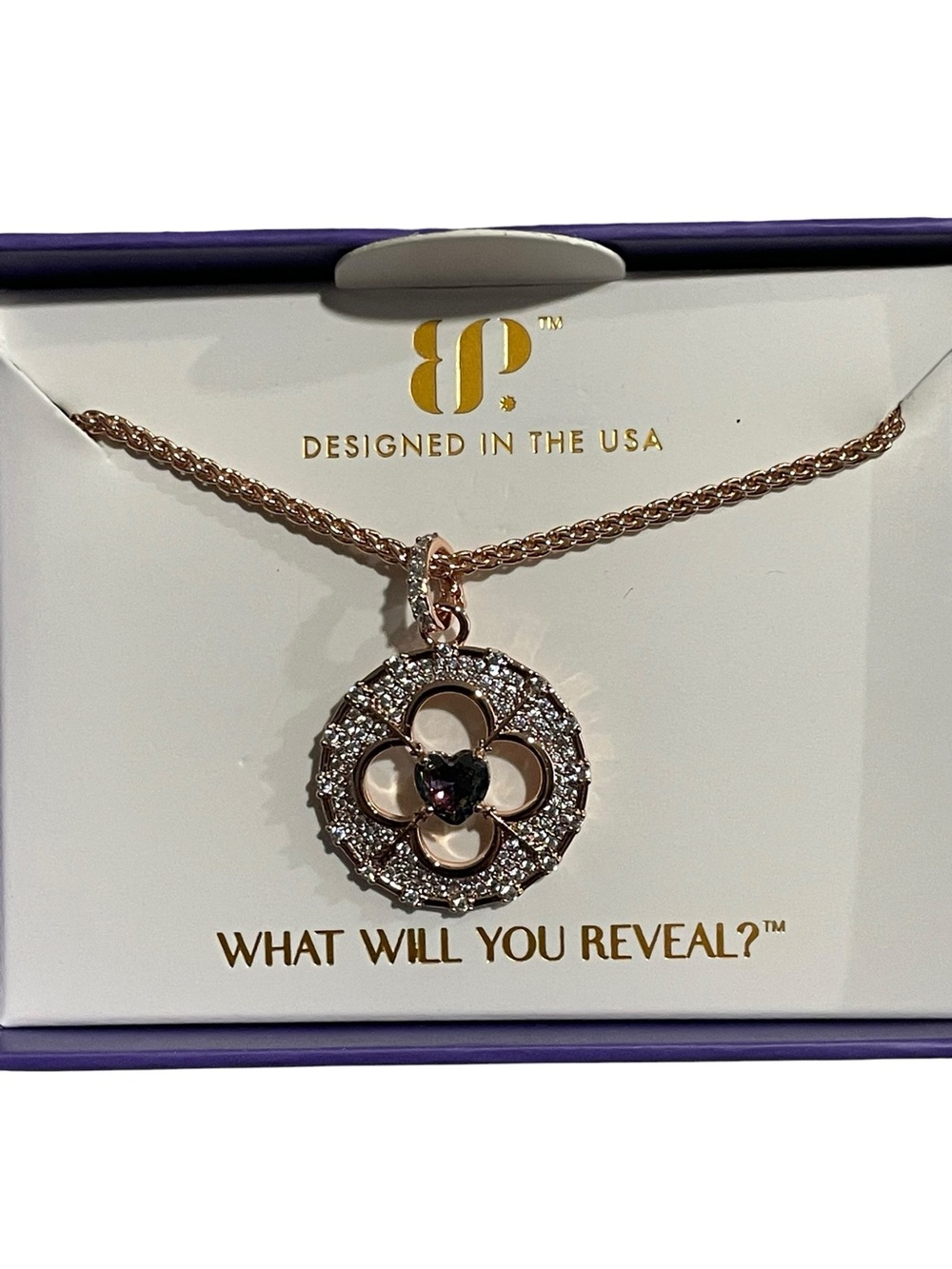 Bomb Party June 2026 “Designer Details” Rose Gold/Alexandrite, Clover/Heart